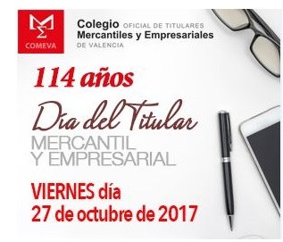 El «Día del Titular Mercantil y Empresarial» reunirá a los colegiados el 27 de octubre