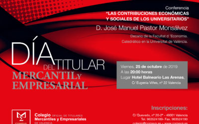 El Colegio de la empresa celebra el Día del Titular Mercantil con una conferencia de José Manuel Pastor